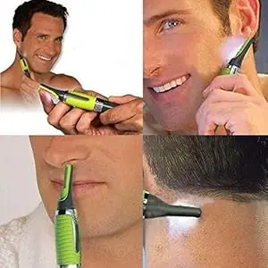 Green color Nose Ear Face Neck Eyebrow Hair Trimmer Shaver Clipper Cleaner Mens Personal -DP1