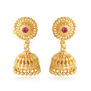 VFJ VIGHNAHARTA FASHION JEWELLERY Vighnaharta Gold Plated alloy jhumka Earring valentine day gift valentineday gift for her gift for him gift for women gift for men love gift gifts ValentinesDay2023 for Women and Girls (Pack of- 1 Pair jhumka Earring)