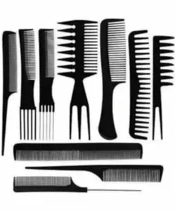 Goyal Professional Hair Combs Set 10 Piece (Black)