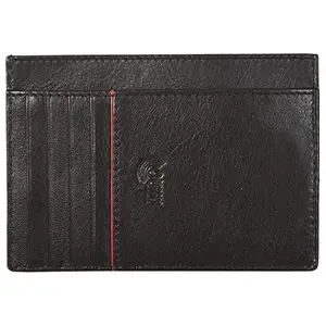 Leatherman Fashion LMN Genuine Leather Unisex Black RFID Card Holder(4 Clots) 154_321