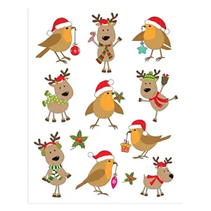 Little Birdie Little Birdie Deco Transfer Sheet Christmas Fun 10 X 7.5inch Pack of 3