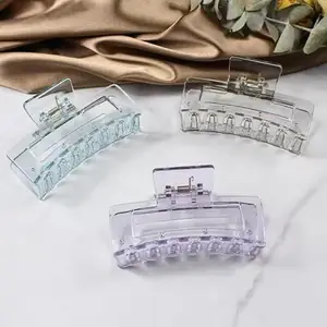ELICS Large Hair Clutcher || Claw & Clips with Strong Spring || Transarent || Hair Styling Accessories for Girls, & women (Set of 3)