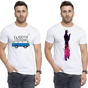 SST - Where Fashion Begins | DP-5885 | Polyester Graphic Print T-Shirt | for Men & Boy | Pack of 2