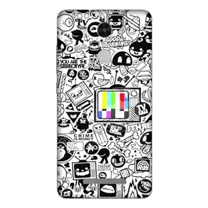 GADGET GEAR Gadget Gear Vinyl Skin Back Sticker Customised TV Doodle (6) Mobile Skin (Not a Cover) Compatible with Xiaomi Redmi Note 3 (Only Back Panel Coverage)