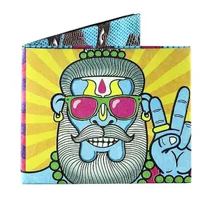 SUPERVEK Tantric Paper Slim Wallet for Men |Hindu Indian Spiritual Yoga Bifold Mighty Mens Wallet, Men's Credit Card Wallets | Purse Birthday Gifts for Him Husband Boyfriend Boys Gents - RFID Blocking