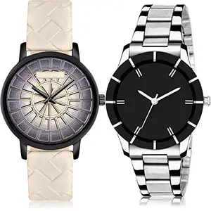 NEUTRON Analogue Analog Grey and Black Color Dial Women Watch - GM508-GCPL1 (Pack of 2)