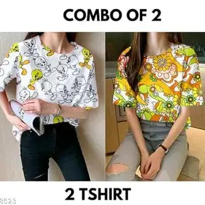 Trendy Women’s T-Shirt – Soft, Stylish, and Comfortable Tee for Everyday Fashion and Casual Wear Design No SH-P3952-XL