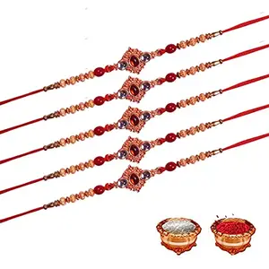 Manonita Rakhi Gift for Brother, bhaiya bhabhi, Gift Set (Rakshabandhan Mug, Roli,Chawal) BI-5
