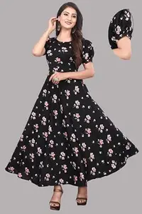 Women Party Ready Dress with Flowing Silhouette Smart Finish Modern Pattern Festive Regular