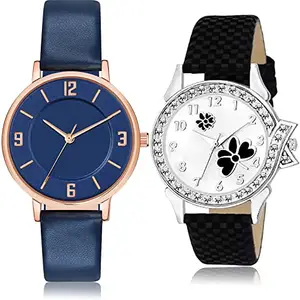 NIKOLA Model Analog Blue and White Color Dial Women Watch - GM395-G126 (Pack of 2)