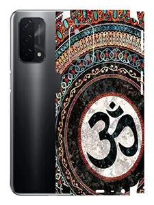 AtOdds - Oppo A74 Mobile Back Skin Rear Screen Guard Protector Film Wrap with Camera Protector (Coverage - Back+Camera+Sides) (OM)