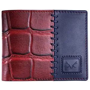 AL FASCINO Stylish Wallet for Men Bifold Wallets for Men Maroon Wallet Men Wallet Leather RFID Wallet for Men with 6 Card Slots