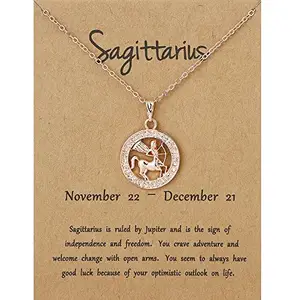 Univan Libra Constillation Zodiac Star Sign Constellation Jewellery Necklace Pendant for Women and Girls (sigittarius_sign)