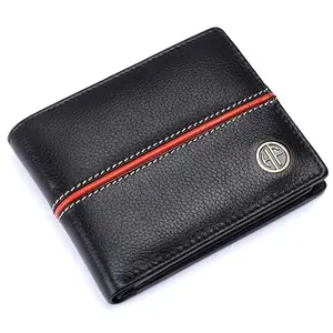 HAMMONDS FLYCATCHER Genuine Leather Wallets for Men, Black -RFID Protected Leather Wallet for Men -Mens Wallet with 6 Credit/Debit Card Slots, 2 Hidden Pockets- Purse for Men Gift for Him
