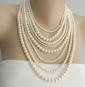 The pari Layered Pearl Elegant Necklace
