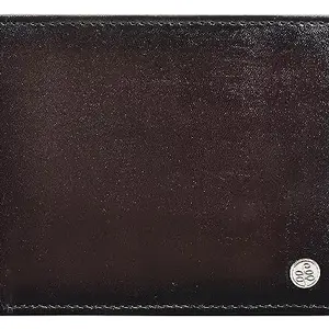eske Delphine - Genuine Leather Mens Bifold Wallet - Holds Cards, Coins and Bills - 7 Card Slots - Everyday Use - Travel Friendly - Handcrafted - Durable - Water Resistant -Dark Brown VT