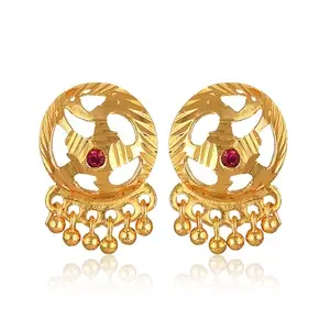 VFJ VIGHNAHARTA FASHION JEWELLERY Vighnaharta Twinkling Bejeweled stud Earring for Women and Girls[VFJ2498ERG]