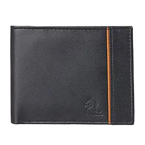 KARA Black Faux Leather Wallets for Men - Bifold Men Wallet with 3 Visiting Cards Slot