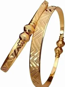 Yaayi Brass Gold-plated Bangle (Pack of 2)