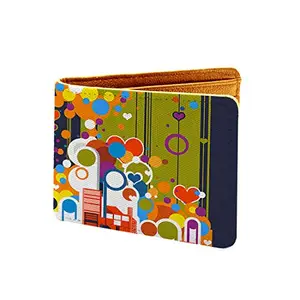 Generic Dil Pattern Design Multi Color Canvas, Artificial Leather Wallet-PID25260