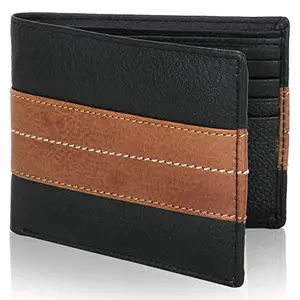 Designer Bugs Men's Genuine Leather Wallet Black