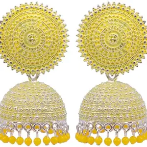 Fashion Latest Stylish Traditional Antique Jhumki Earrings for Women & Girls Sterling SJhumki Earring RS_0_Jhumka-Ylw