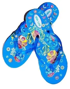 GF FASHION SUPER SOFT Floats women soft slippers | Comfortable, stylish, and bright colorful flip flops (multi color, UK Footwear Size System, Adult, Women, Numeric, Wide, 5)