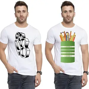Shree Shyam Textile - Where Fashion Begins | DP-8468 | Polyester Graphic Print T-Shirt | | Pack of 2