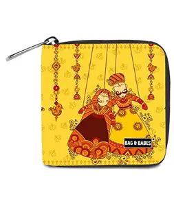 Bag and Babes Bag & Babes Women's Canvas Stylish Designer YKK Ziper Wallet (Zip Puppet Love)