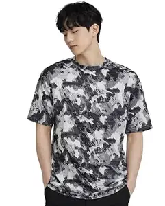 London Hills Men Camouflage Printed Loose Fit T-Shirt | Crew Neck Soft Breathable Casual Half Sleeve | Men Abstract Print T-Shirts Daily & Streetwear Use