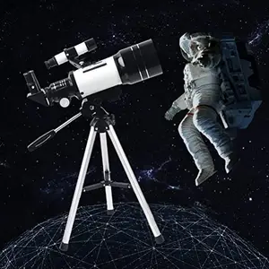 Ostin Ostin F30070M Refractive Astronomical Telescope 2X Barlow Lens,HD Monocular Space Outdoor Travel Spotting Telescope Photography 150X, Tripod Viewfinder, Suitable for Children Adult Beginners