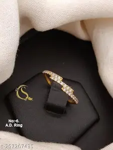 Beautiful ring for girls and women in 1gram gold plating| design - 888 stylish and beautiful design Rings