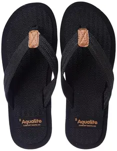 Aqualite Men GV-302 Slipper, Black, 6 UK/India