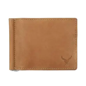 REDHORNS Genuine Leather Money Clip Wallet RFID Protected Slim & Minimalist Design with Card Holder Slots for Men & Women (Tan)