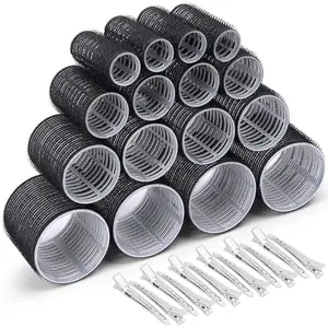 SIYAA Rollers Hair Curlers 28 Pcs Set with 16Pcs Hair Curlers 4 Sizes (4 Jumbo Rollers, 4 Large Rollers & 4 Medium Rollers & 4 Small Rollers) and 12Pcs Hair Clips for Long Medium Short Hair Volume