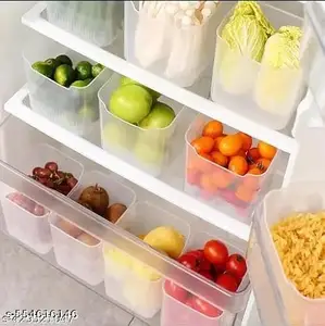 Premium Fridge Storage Space-Saving Refrigerator Side Door Organizer - 1000 ml (Pack of 8)|Type -1058 for Home and Kitchen
