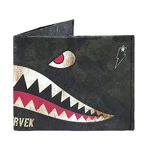 Supervek Bape Shark Stitched Paper Wallet - Minimalist Bifold Mens Wallet, Hypebeast Streetwear Supreme Men's Credit Card Wallets - Purse Gifts for Him Husband Boys Gents - RFID Blocking