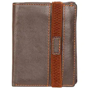 Leatherman Fashion LMN Genuine Leather Men Brown Wallet 6 Card Slots
