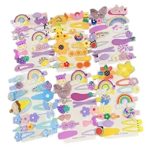 Girls Plastic Mini Colorful Hair Claw Clips Set | Small Floral and Rose Designs | Hair Styling Accessories for Kids, Girls and Women | Ideal for Gifting (Multicolor, Random Style)
