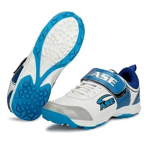 ASE Men's Blue AgileStriker Youth Cricket Shoes with Velcro Closure 11UK