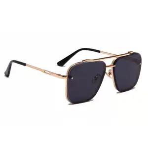 Visit the Dervin Store Dervin UV Protected Driving Pilot Gradient Square Metal Body Sunglasses for Men and Women