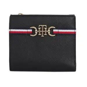 Tommy Hilfiger Kosma Women Leather Small Wallet Handbag - Black