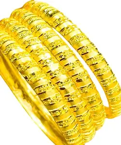 Women's Bangles set for 1 Gram Goldplated Bangles 4 Pc Sizes: 2.4/2.6/2.8/2.10 with Festive Special Collections