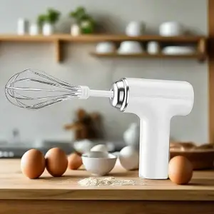 Chargeworld Electric Cordless Hand xer Small Household 3 Speed Changing Whisk for Kitchen Baking Green USB Charging Interf