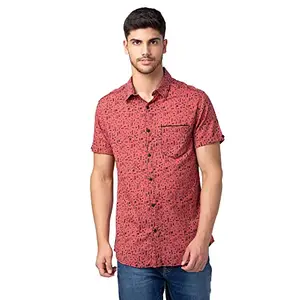 Spykar Green Half Sleeves Shirt for Men (Size: L)-MSHPS1BC107-Mauve Pink