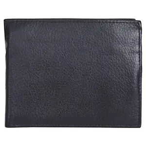 Leatherman Fashion LMN Genuine Leather Black Unisex Wallet 6 Card Slots