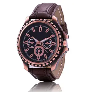 Acnos® Premium Copper Color Belt Dial Analogue Watch for Men Pack of - 1(Copper)