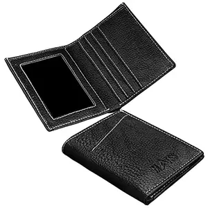MATSS Black Artificial Leather Bi-Fold Wallet for Men & Women (A12030IA2)