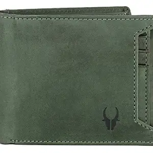 WildHorn Leather Wallet For Men I Ultra Strong Stitching I 2 Currency Compartments, Green