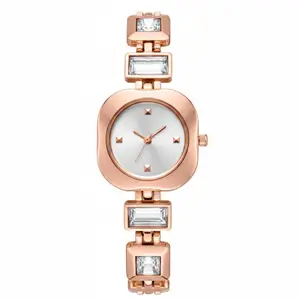Visit the styledose Store styledose Luxury Round Dial in Square case with Ston Studded brecelet Strap Quartz Analogue Wrist Watches for Women's & Girls&Miss&Ladies
